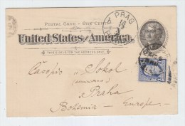 USA/Czechoslovakia UPRATED POSTAL CARD 1894 - Brieven En Documenten