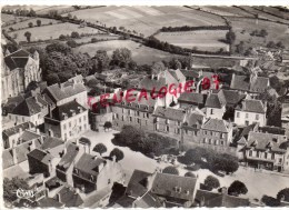 71 - BOURBON LANCY - VUE AERIENNE   LA MAIRIE ET SA PLACE - Autres & Non Classés