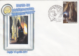 1420- CAVE FROM MEHEDINTI MOUNTAINS, SPECIAL COVER, 2011, ROMANIA - Brieven En Documenten