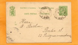 Luxembourg 1903 Card Mailed - Stamped Stationery