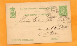 Luxembourg 1906 Card Mailed - Stamped Stationery