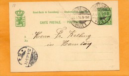 Luxembourg 1906 Card Mailed - Stamped Stationery