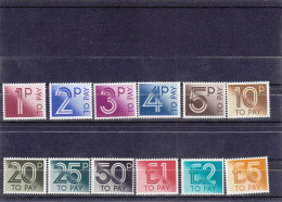 GRAN BRETAÑA YVERT   TAXAS   86/97  MNH   ** - Taxe