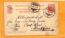 Luxembourg 1906 Card Mailed - Postwaardestukken