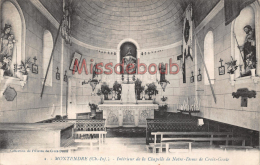 Delcampe - 17 - MONTENDRE _ Interieur De La Chapelle De Notre Dame De La Croix -  Dos Vierge - 2 Scans - Montendre