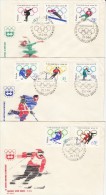 1463- INNSBRUCK'64 OLYMPIC GAMES, SKI, SKATING, ICE HOCKEY, SLEIGH, COVER FDC, 3X, 1964, POLAND - Winter 1964: Innsbruck