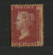 Great Britain   QV  1d  Red  D Q  Plate Number 196  #  57452 - Non Classificati