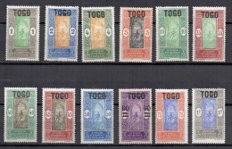 Togo N° 101 à 105 - 110 à 116 Neufs Charniere Sauf 104 (*) (12 Valeurs) - Ungebraucht