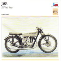 Delcampe - Jawa 350 Works Racer  - 1935   -   Fiche Technique Moto (Course-Tcheck) - Autres & Non Classés