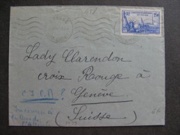 S/L39 - TB Enveloppe  Affranchie Avec N° 458 . De Grasse Pour La Suisse  ( 29/07/1940). - 1921-1960: Période Moderne