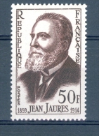 1959  N° 1217 JEAN JAURES   NEUF* GOMME  DOS CHARNIÈRES NUANCE COULEURS - Ungebraucht