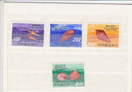 Formosa(Taiwan) 807/810 ** Schelpen, Shells,coquilles Cat 9.00 Euro - Unused Stamps