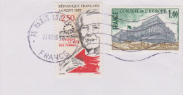 France, Timbres Conseil De L'Europe N° 55 Utilisé Comme Affranchissement Courant, Sur Lettre, 2006 - Lettres & Documents