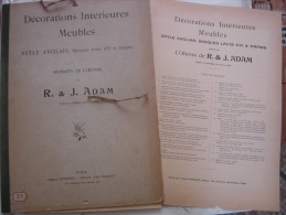 Décoration Intérieure Meubles R & J ADAM 28 Planches Ed Début XX° 17" - 12.5"  45 X 33 Cm - Arquitectura