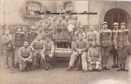 CPA CARTE PHOTO MILITAIRE 1925 47 EME REGIMENT D ARTILLERIE PERE CENT CERCUEIL FUTIBUS RAPIDOS MULHOUSE PAR ALBIETZ 595 - Régiments