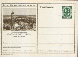 Germany/Federal Republic - Postal Stationery Postcard Unused 1952 -P17, 1000 Jahre Göttingen - Illustrated Postcards - Mint