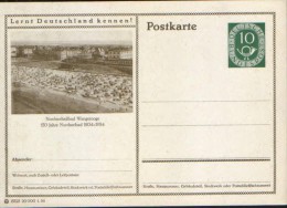 Germany/Federal Republic - Postal Stationery Postcard Unused 1952 -P17,Nordseeheilbad Wangerooge - Illustrated Postcards - Mint