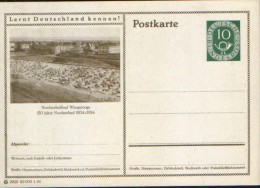 Germany/Federal Republic - Postal Stationery Postcard Unused 1952 -P17,Nordseeheilbad Wangerooge - Cartes Postales Illustrées - Neuves