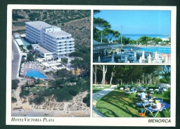 SPAIN  -  Menorca  Hotel Victoria Playa  Used Postcard  Mailed To The UK As Scans - Menorca