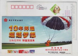 Parachute,Parachuting Sport,China 2006 Nanjing Commercial Bank Advertising Postal Stationery Card - Parachutting