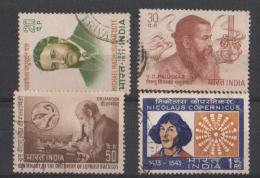 India 1973 Used, Centenery Series, Famous People, Health, (Disease T.B.).  Astronomy, Poet, Musician - Usati