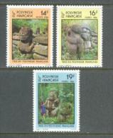 1984 FRENCH POLYNESIA TIKIS SCULPTURES - STATUES MICHEL: 394-396 MNH ** - Ungebraucht