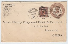 USA/Cuba UPRATED COLUBUS PSE 1894 - Covers & Documents