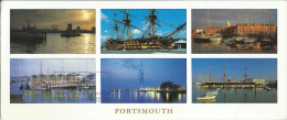 Panoramas Of PORTSMOUTH - Multivues Bateaux Trois-mâts HMS Victory - Spinnaker Tower (RARE Circulé Cf Détails 2scan)GF72 - Portsmouth