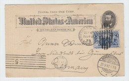 USA/Germany COLUMBUS POSTCARD 1893 - Covers & Documents