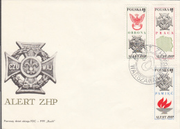 1721- SCOUTS, SCUTISME, MEDALS, COVER FDC, 1969, POLAND - Brieven En Documenten