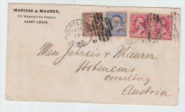USA/Austria COVER 1891 - Briefe U. Dokumente