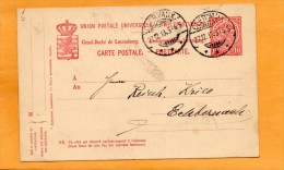 Luxembourg 1913 Card Mailed - Stamped Stationery