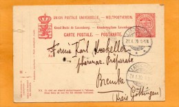 Luxembourg 1920 Card Mailed - Stamped Stationery