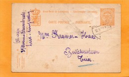 Luxembourg Old Card Mailed - Stamped Stationery