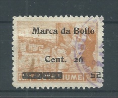 MARCA DA BOLLO/REVENUE  - FIUME -  Cent. 26 - Soprast-USATO - Fiume & Kupa