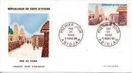 COTE-D´IVOIRE. PA 35 De 1966 Sur Enveloppe 1er Jour (FDC). Rue De Kong. - Bus