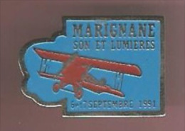37612-Pin's.Avion.Aviatio N.Marignane Sons Et Lumieres.. - Avions
