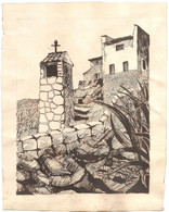 Dépt 13 - GÉMENOS - Moulin Abandonné à L'entrée Du Parc De Saint-Pons - Joli Dessin Original "à La Craie" (1934) - Dessins