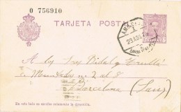 10428. Entero Postal GRANOLLERS (barcelona) 1926. AMBULANTE Ferrocarril - 1850-1931