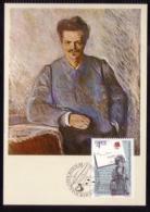 POSTAL HISTORY OLD LETTERS OF FAMOUS PERSONS SWEDEN 1984  MAXIMUM MAXI CARD  Writer Art  STRINDBERG BOSSE Actress Slania - Schriftsteller
