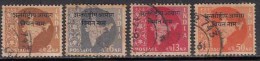 4v India Used 1957, Overprint Vietnam On Map Star Series - Military Service Stamp