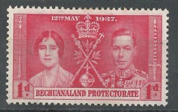 Bechuanaland Protectorate 1937 Coronation 1d - Mint - 1885-1964 Bechuanaland Protectorate