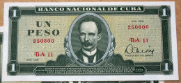 Billete De Curso Legal 1979, UN PESO, UNC. Primeros Años De Revolución, CUBA. - Cuba