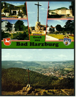 2 X Bad Harzburg  -  Kreuz Des Ostens Luftbild  -  Mehrbild-Ansichtskarte  -  Ca.1980    (3635) - Bad Harzburg