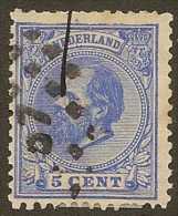 NETHERLANDS 1872 5c P12.5 SG 111 U #ED16 - Gebruikt