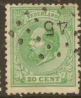 NETHERLANDS 1872 20c P12.5 SG 115 U #ED26 - Gebruikt