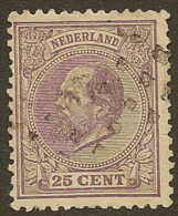 NETHERLANDS 1872 25c P12.5 SG 117 U #ED32 - Usati