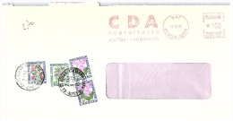 Lettre Taxée, 1981, Affranchie  EMA  CDA GAP 1.60Fr, Taxe 2.70Fr, 4 Timbres  FLEUR  /6000 - 1960-.... Cartas & Documentos