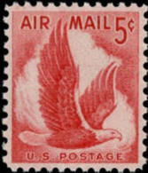 1958 USA Air Mail Stamp Eagle In Flight Sc#c50 Post Bird - 2b. 1941-1960 Unused