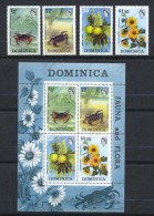 Dominica, Yvert 362/365+BF19, Scott 368/371+368a/371a, MNH - Dominica (...-1978)